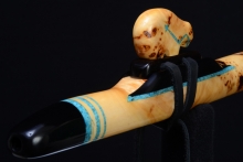 Yellow Cedar Burl Native American Flute, Minor, Mid A-4, #F7L